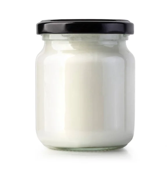 Jar joghurt fehér — Stock Fotó