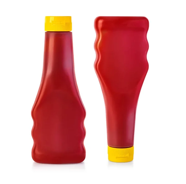 Flacone di Ketchup isolato su bianco — Foto Stock