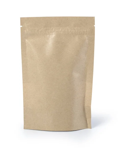 Καφέ χαρτί τροφίμων τσάντα συσκευασίας — Φωτογραφία Αρχείου