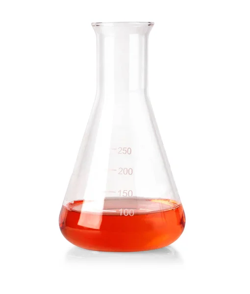 Flask with red liquid — Stock Photo, Image