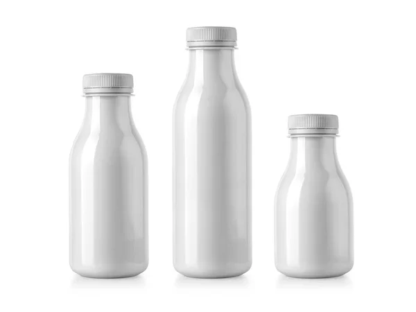 Láhev mléka, samostatný — Stock fotografie