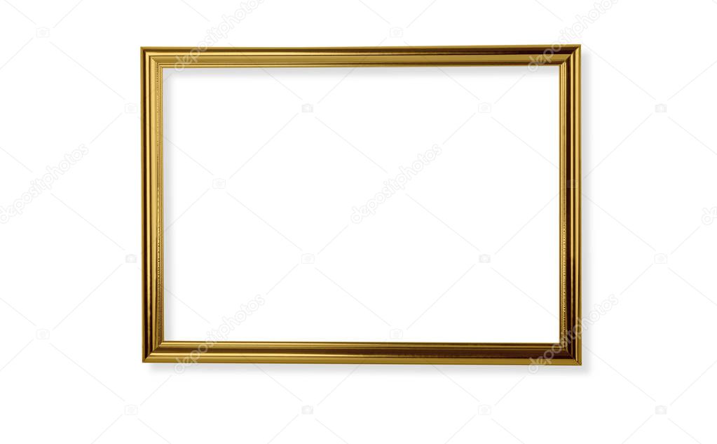 gold frame isolated