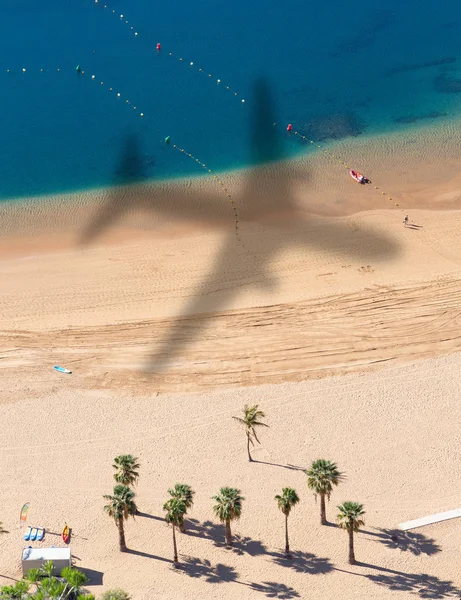 Aerial view of sandy beach — Stock Photo, Image