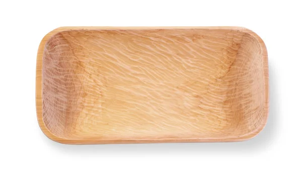 Handgemaakte gesneden houten kom — Stockfoto