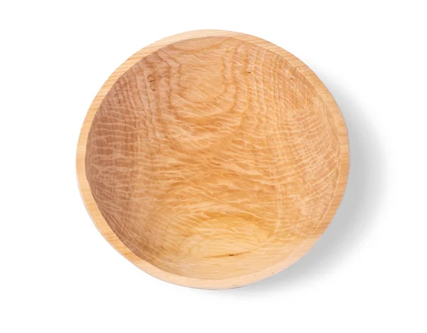 Artesanal esculpida tigela de madeira — Fotografia de Stock