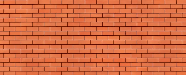 Panoramic red brick wall pattern — Stock Photo, Image