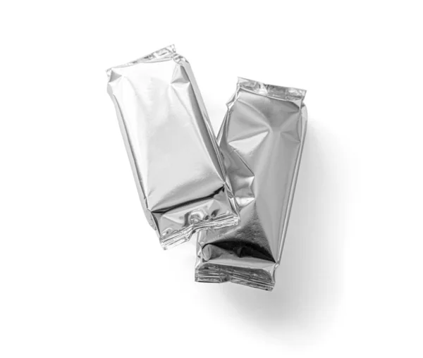 Blank silver product packaging — Stock Photo, Image