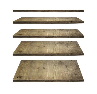 Ahşap raf izole edildi 