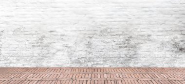 Eski beyaz tuğla duvar 