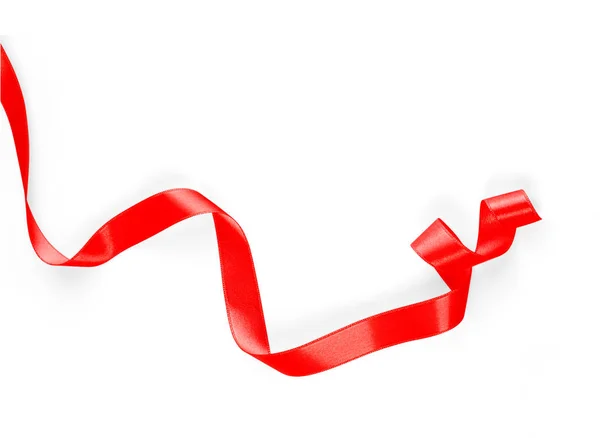 Red ribbon isolated — Stock Photo, Image