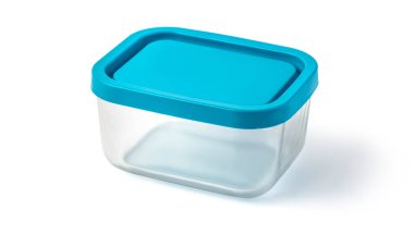 cam yiyecek kabı kırpma yolu ile beyaz arkaplanda izole