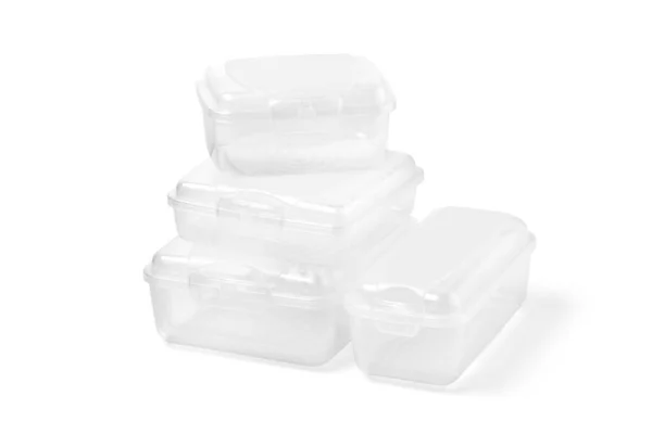 Plastic Food Box Isolated Clipping Path — Stock Photo, Image