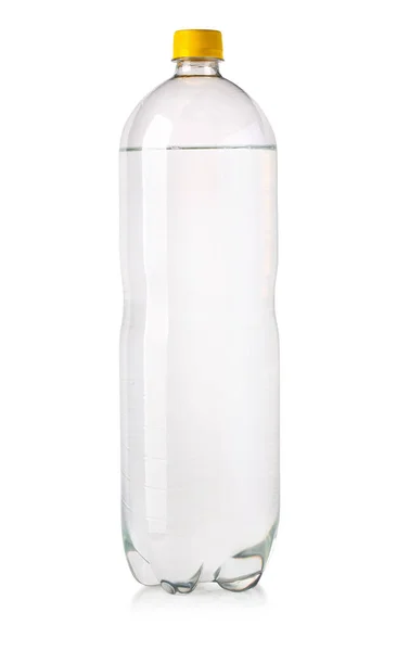 Bottiglia Plastica Bevanda Energetica Uno Sfondo Bianco Con Percorso Ritaglio — Foto Stock