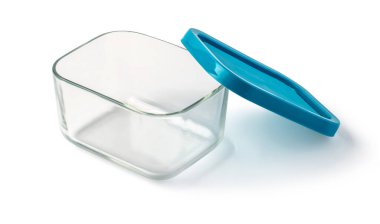 cam yiyecek kabı kırpma yolu ile beyaz arkaplanda izole