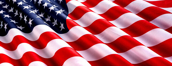 Beautifully Waving Star Striped American Flag — Stock Photo, Image