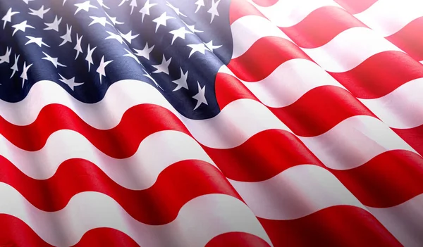 Beautifully Waving Star Striped American Flag — Stock Photo, Image