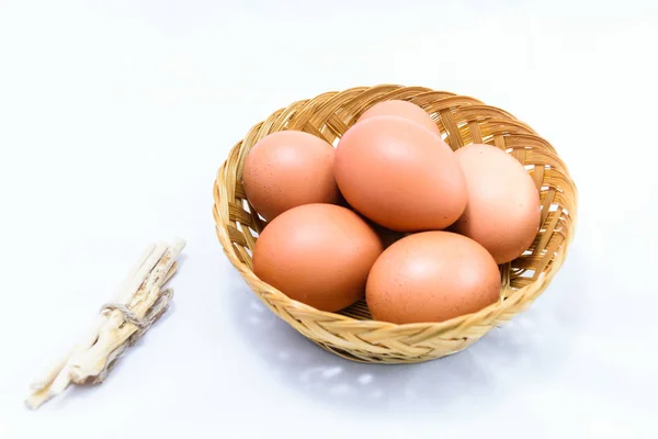 Eieren Mand Geïsoleerd Witte Achtergrond — Stockfoto
