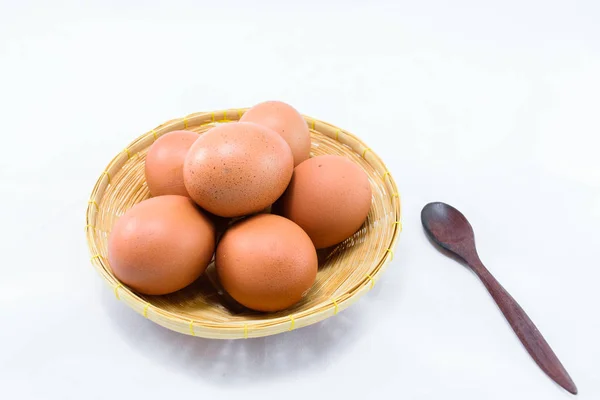 Eieren Mand Geïsoleerd Witte Achtergrond — Stockfoto