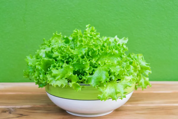 Insalata Verdure Fresche Sfondo Verde — Foto Stock