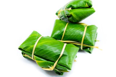 Tay tarzında tatlı, beyaz bir arka plan izole yulaf lapası kravat.