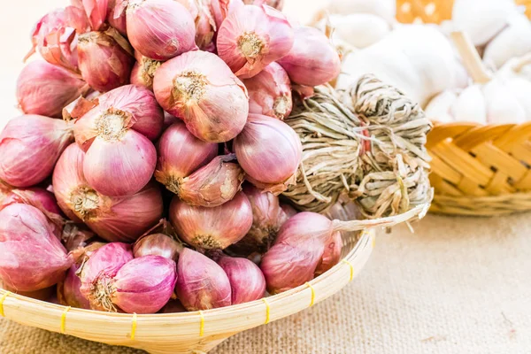 Shallot and garlic — Stock Photo, Image
