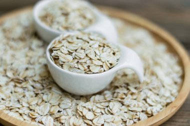 Yulaf ezmesi eski ahşap