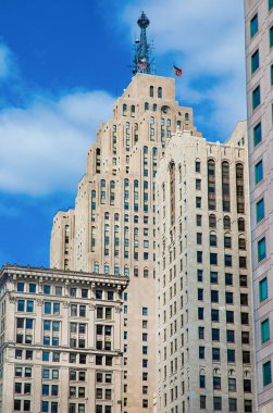 Eski klasik binalar tarzı şehir Detroit