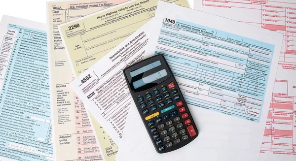 Variety of tax forms for filing calculations