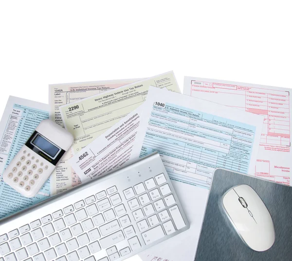 Tools Filing Taxes Online Computer — Stock Photo, Image