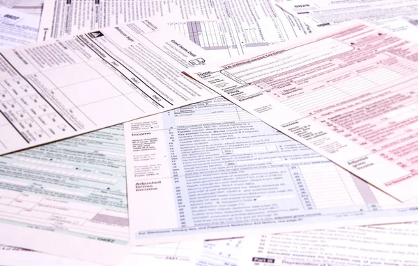 Variedade Formulários Fiscais Para Cálculo Depósito — Fotografia de Stock