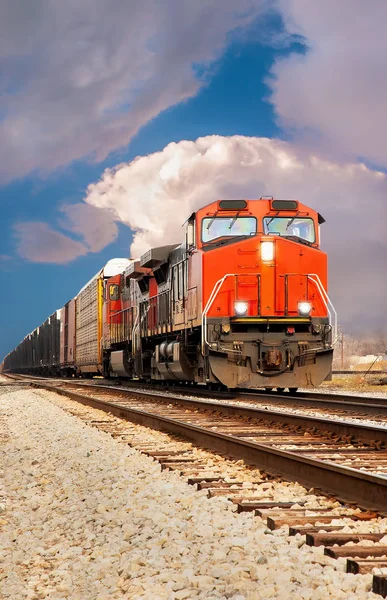 Colorful Train Locomotives — Stock Photo, Image