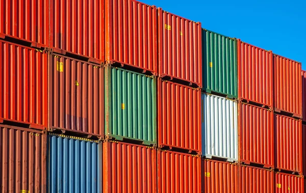 Barevné přepravních kontejnerů — Stock fotografie