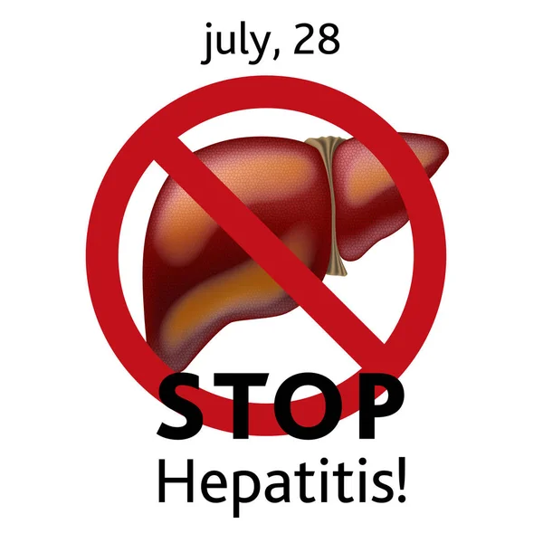Ilustração vetorial, banner ou cartaz para o dia mundial da hepatite . — Vetor de Stock