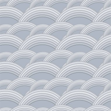 geometric seamless pattern of gray waves clipart