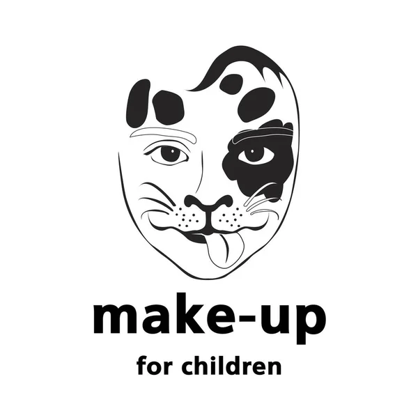 Logotipo do vetor para crianças s make-up artista — Vetor de Stock