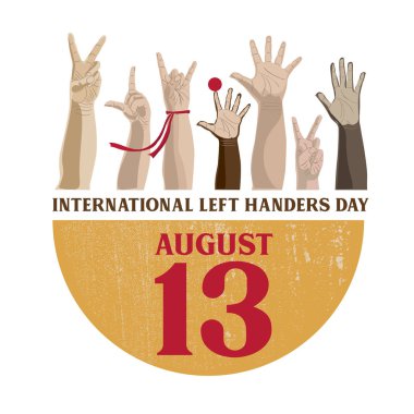 International Left-handers Day. clipart