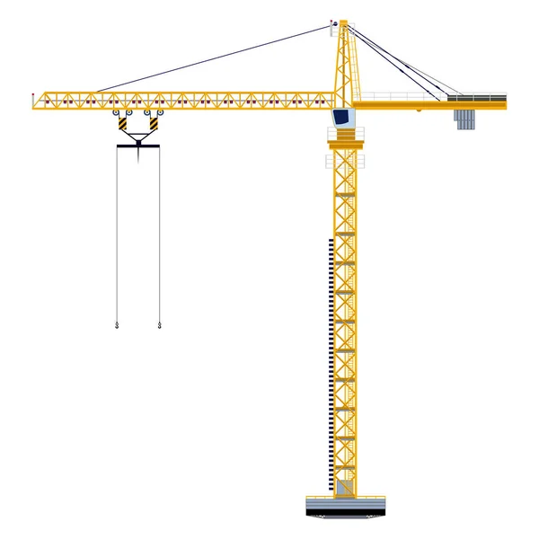 Plantilla con torre de construcción grúa rompecabezas bandera. concepto vector ilustración — Archivo Imágenes Vectoriales