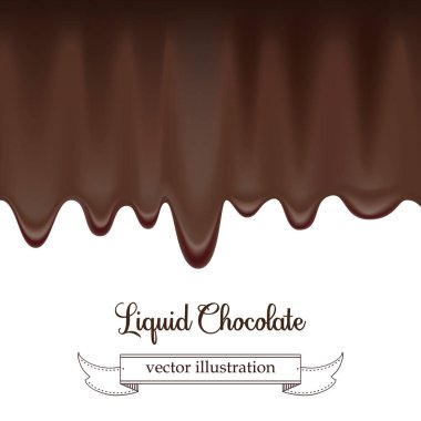 Beyaz bir arka plan üzerinde izole vektör çikolata şurubu damla desen