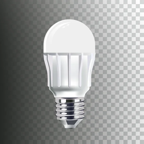 Bombilla led. lámpara de ahorro de energía de diodo. 3D . — Vector de stock