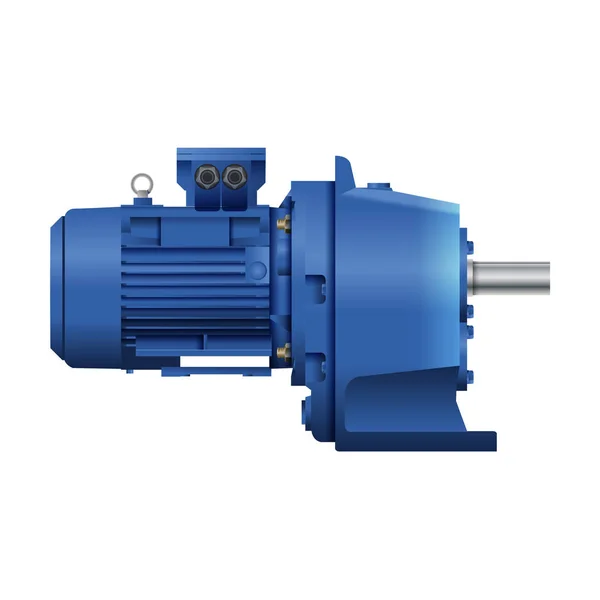 带电机的齿轮电机。驱动技术。工程. — 图库矢量图片