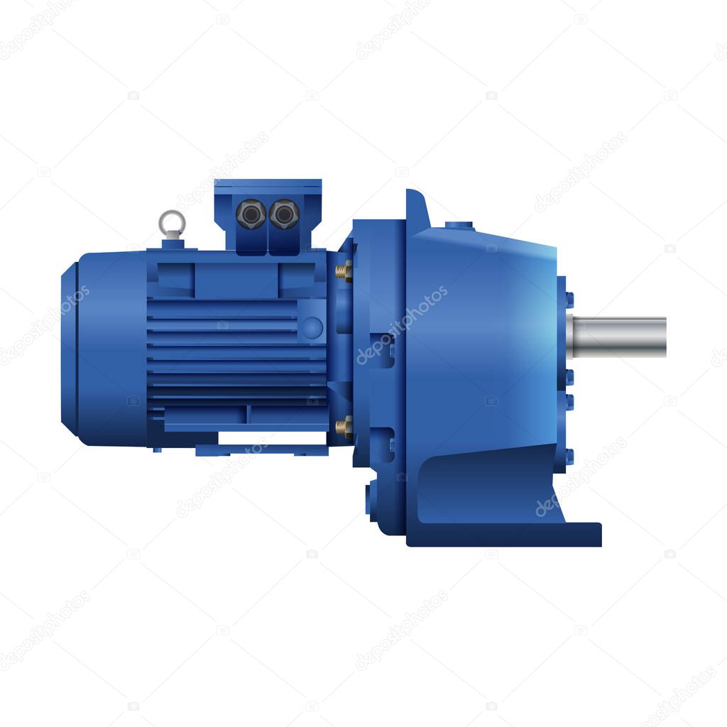 gearmotor with electric motor. drive technology. Engineering.