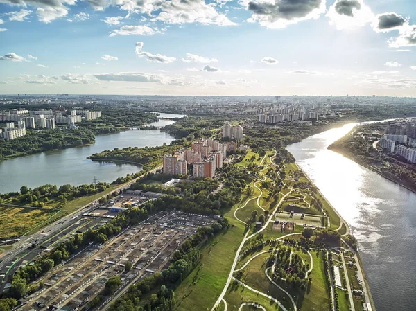 Parque Del 850 Aniversario Moscú Rusia Costa Izquierda Del Río — Foto de Stock