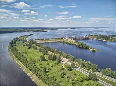 Savak chanel tarihinde Moskova-Volga. Drone havadan görünümü