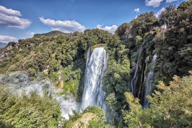 Cascata Delle Marmore waterfalls in Terni, Umbria, Italy. Day