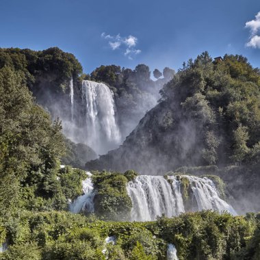 Cascata Delle Marmore waterfalls in Terni, Umbria, Italy. Day