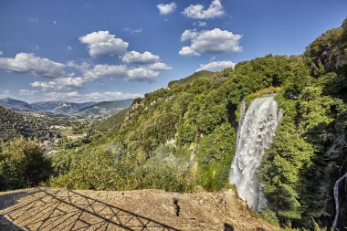 Cascata Delle Marmore waterfalls in Terni, Umbria, Italy. Day