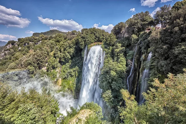 Cascata Delle Marmore waterfalls in Terni, Umbria, Italy. Day