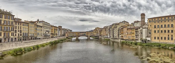 Florencia Firenze Vista Ciudad Sobre Río Arno Paisaje Con Reflexión — Foto de Stock