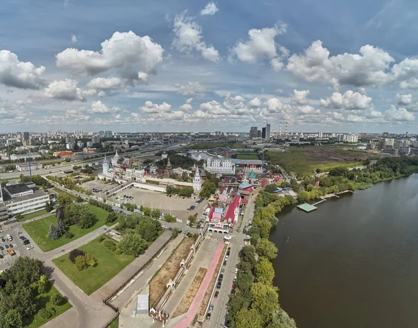 Panorama del Kremlin de Izmailovo en Moscú, Rusia. Vista panorámica del dron aéreo — Foto de Stock
