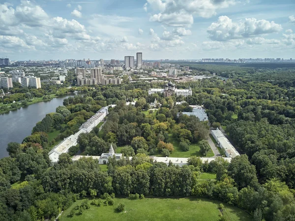 A propriedade dos Romanovs em Izmailovo. Moscovo, Rússia. Vista panorâmica aérea do drone — Fotografia de Stock